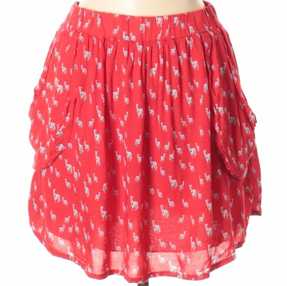 red zebra skirt